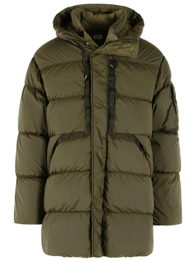 C.p. Company Nycra-r Lente Down Jacket In Green