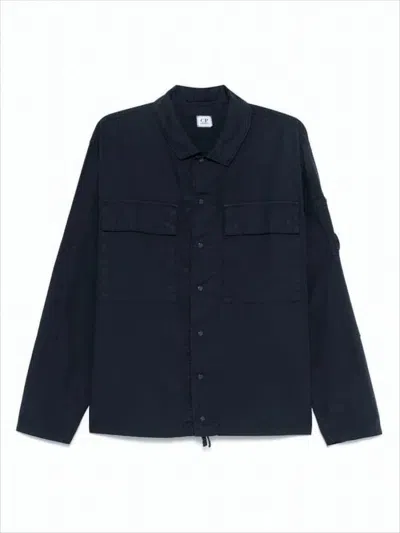 C.P. COMPANY LONG-SLEEVE BOXY FIT SHIRT WITH ROUND LENS DETAIL