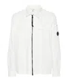 C.p. Company C.p.company Organic Gabardine Full Zip Overshirt In White