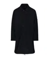 C.p. Company Button-fastening Lens-detail Coat In Black
