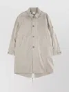 C.p. Company Long Sleeve Coat Adjustable Hem In Neutral
