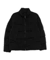 C.p. Company Puffy Orange Jacket With High Collar In Black
