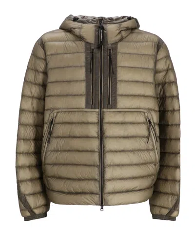 C.p. Company D.d Shell Hooded Quilted Jacket In Neutral