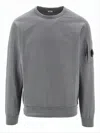 C.p. Company Long-sleeve Matte Finish T-shirt With Circular Lens Pocket In Gray