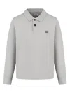 C.p. Company Long-sleeve Polo Shirt In Gray