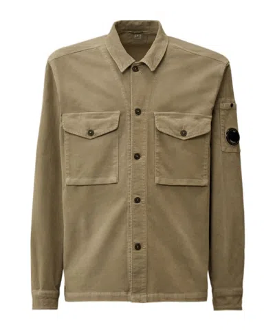 C.p. Company Long Sleeve Shirt In Brown
