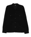 C.p. Company C.p.company Corduroy Buttoned Utility Overshirt In Black