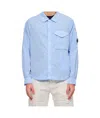 C.p. Company Chrome-r Full Zip Overshirt In Blue