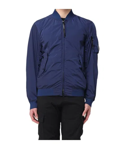 C.p. Company Long-sleeved Casual Jacket In Blue