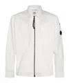 C.p. Company C.p.company Organic Gabardine Full Zip Overshirt In White