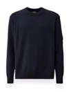 C.p. Company C.p.company Wool Crewneck Sweater In Total Eclipse