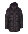 C.p. Company Long-sleeved Down Jacket In Black