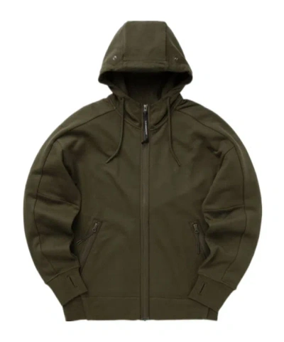C.p. Company Long-sleeved Hooded Hoodie In Green