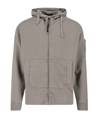 C.P. COMPANY LONG-SLEEVED HOODED ZIP-UP SWEATSHIRT