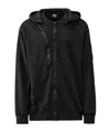 C.p. Company Long-sleeved Hoodie In Black
