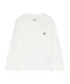 C.p. Company Logo-embroidered Long Sleeve T-shirt In White