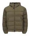 C.p. Company Long-sleeved Quilted Casual Jacket In Green