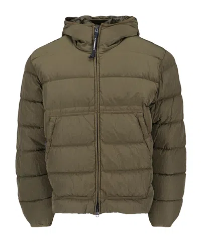 C.p. Company Long-sleeved Quilted Casual Jacket In Green