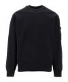 C.p. Company C.p.company Logo Cotton Crewneck Sweatshirt In Black