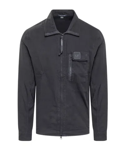 C.p. Company Long-sleeved Shirt In Black