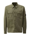 C.p. Company Rip-stop Cotton Jacket With Adjustable Drawstring Hem In Green