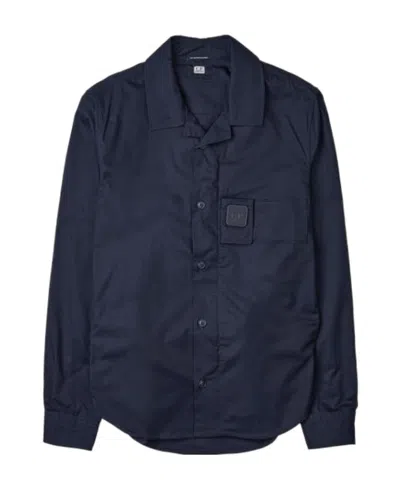C.p. Company Long-sleeved Shirt Jacket In Black