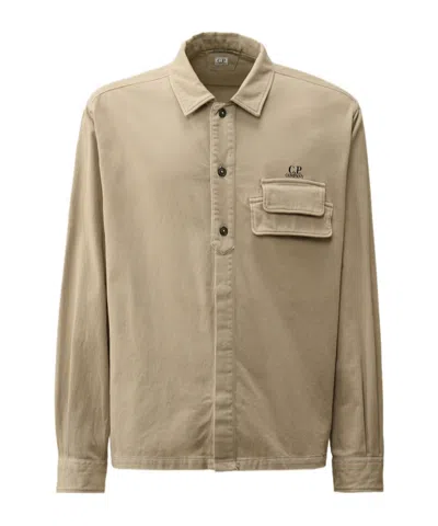 C.p. Company Long-sleeved Shirt In Nude