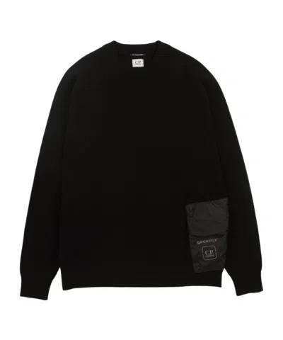 C.p. Company Long-sleeved Sweater In Black