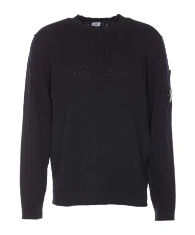 C.p. Company Grs Boxy Mock Neck Sweater In Black