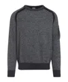 C.p. Company C.p.company Anthracite Melange Grey Pullover In Gray