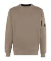 C.p. Company Light Fleece Crewneck Sweatshirt In Gray