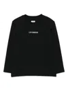 C.p. Company Long-sleeved T-shirt With Logo Cp Company In Black