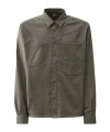 C.p. Company Long-sleeved Wool Shirt In Green