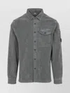 C.p. Company Corduroy Overshirt With Long Sleeves And Pockets In Gray