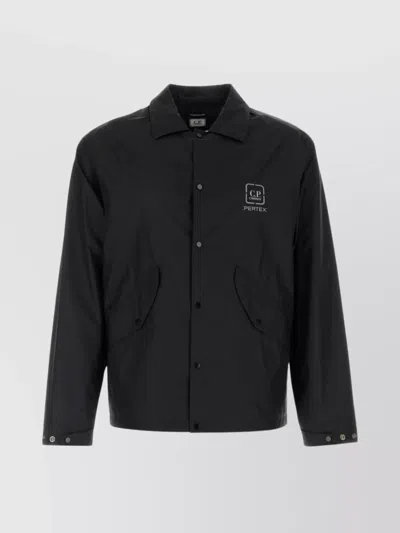 C.p. Company Long Sleeves Nylon Jacket In Black