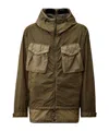 C.p. Company C.p.company Lead Grey Bitm Nylon Goggle Jacket In Green