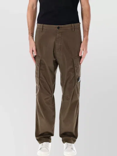 C.p. Company Loose Cargo Pants Featuring Multiple Pockets In Brown