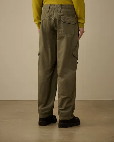 C.p. Company Loose Cargo Pants In Green