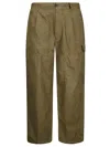 C.p. Company Cotton Rip Stop Loose Pants In Green