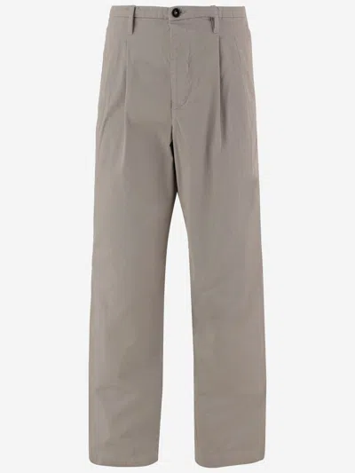 C.p. Company Cp Company Loose Fit Cotton Gabardine Pants In Brown