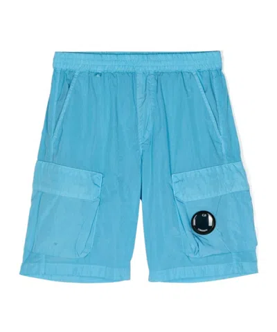 C.p. Company Kids' Lens-detail Swim Shorts In Green