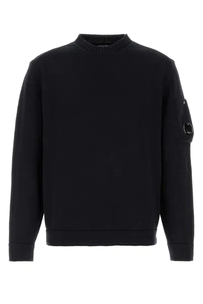 C.P. COMPANY MAGLIONE IN COTONE BLU NOTTE UOMO