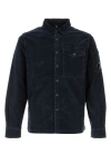 C.p. Company Corduroy Shirt With Chest Pocket And Long Sleeves In Blue