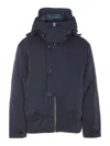 C.p. Company Long-sleeved Down Jacket In Blue