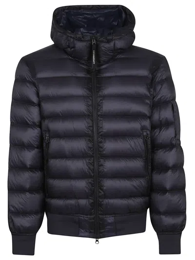 C.p. Company Medium Down Jacket In Matte Dd-shell In Black