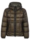 C.p. Company Matte Micro-ripstop Nylon Down Jacket In Brown