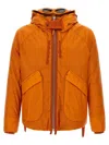 C.p. Company Opal Goggle Down Jacket In Orange