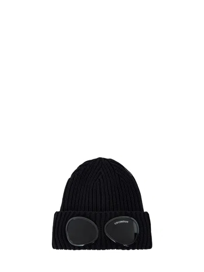 C.p. Company Men Accessories Knit Cap In Extrafine Merino Wool In Black