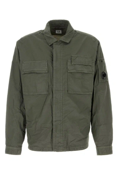 C.p. Company Men's Shirt With Logo In Green