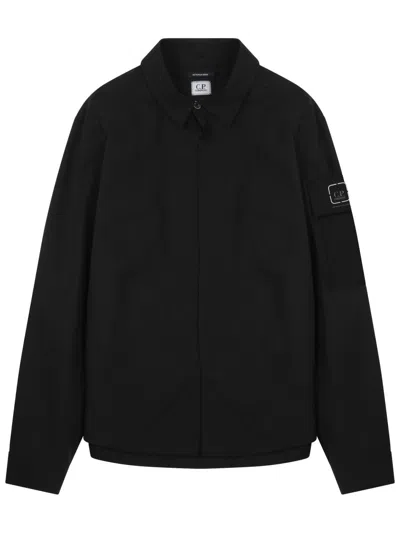 C.p. Company Giacca Metropolis Overshirt Con Logo In Black